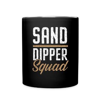 Sand Dipper Squad Flintknapping Arrowhead Hunting - Full Colour Mug - black - Front