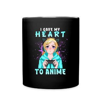 J’ai donné mon cœur à l’anime I Otaku Kawaii Girl - Mug uni - noir - Devant