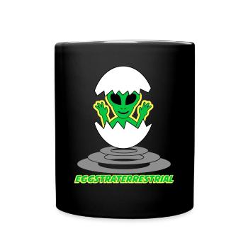 Alien Eggs Extraterrestrial Chicken Egg - Full Colour Mug - black - Front