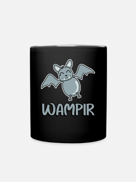 Fette Vampir Fledermaus - Tasse einfarbig - Schwarz