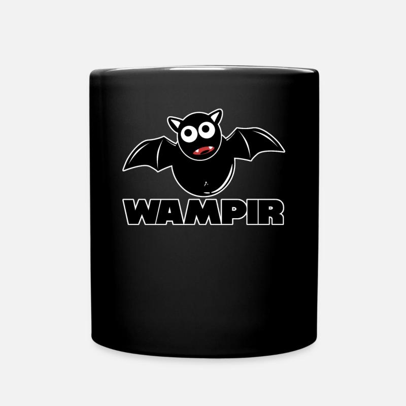 Wampir dicke Vampir Fledermaus - Tasse einfarbig - Schwarz