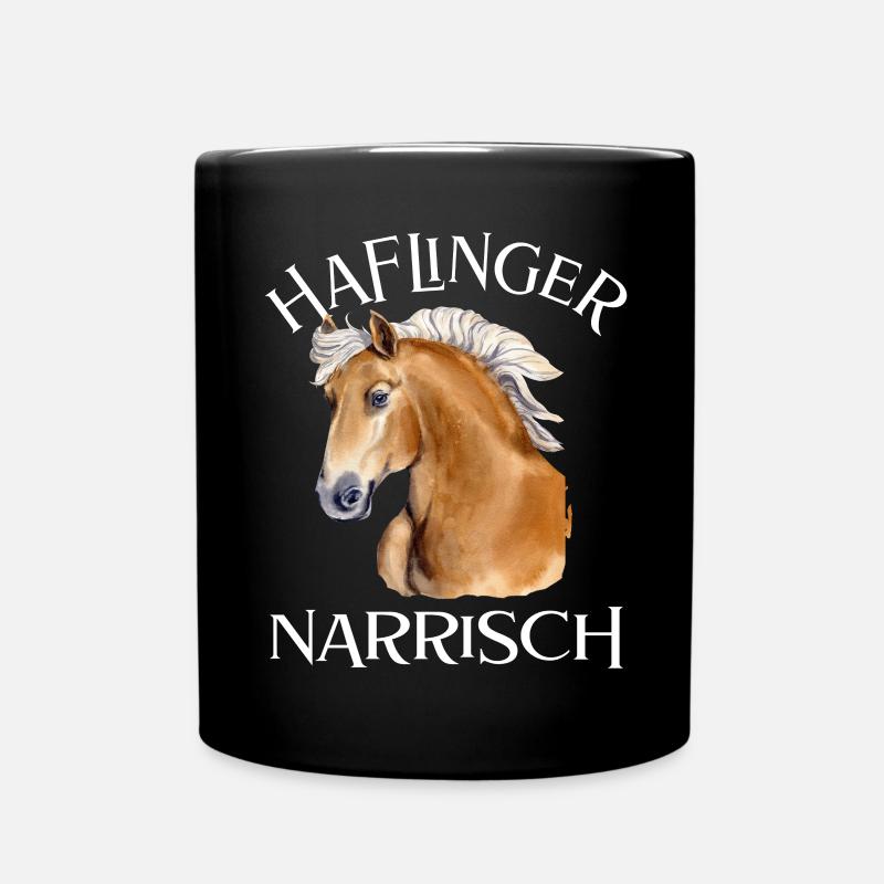 Haflinger Narrisch - Tasse einfarbig - Schwarz