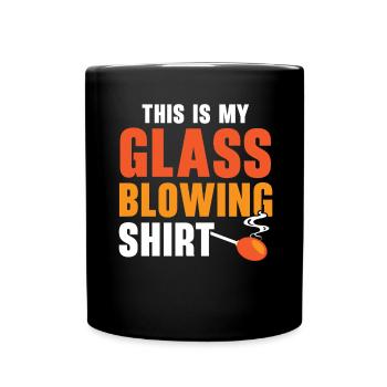 Voici ma chemise soufflée de verre Gaffer souffleur de verre - Mug uni - noir - Devant