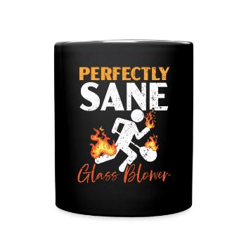 Souffleur de vitreau soufflant parfaitement sain - Mug uni - noir - Devant