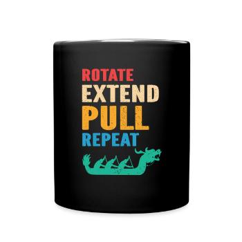 Dragon Boat and Dragon Boat Crew - Full Colour Mug - black - Front