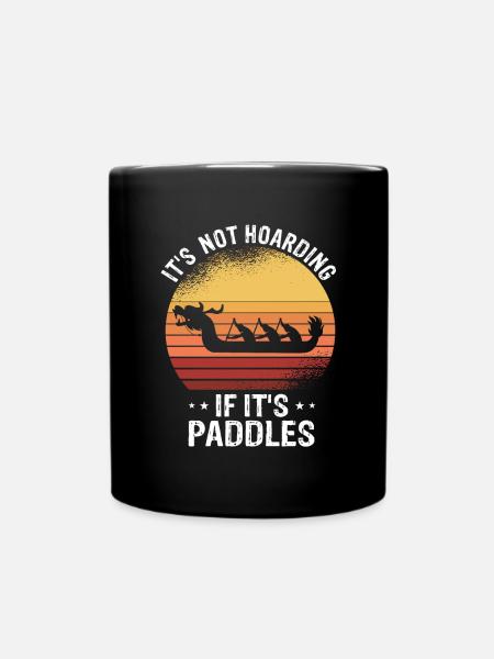 Dragon boating theme for dragon boat paddling - Full Colour Mug - black
