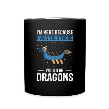 Dragon Boat Trainer and Dragon Boat - Full Colour Mug - black - Front