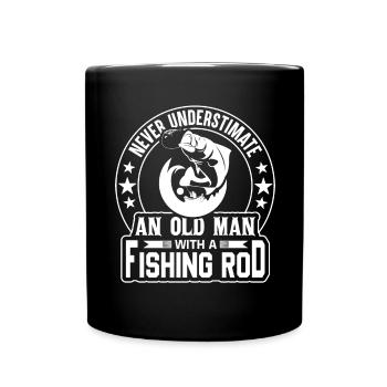Ne sous-estimez jamais un vieil homme avec un - Mug uni - noir - Devant