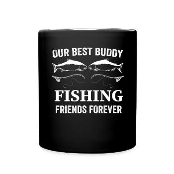 Our best buddy fishing friends forever - - Full Colour Mug - black - Front