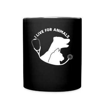 Tiermedizin Tierarzt Veterinär - Tasse einfarbig - Schwarz - Vorne