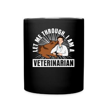 Tierarzt Veterinär Tiermedizin - Tasse einfarbig - Schwarz - Vorne