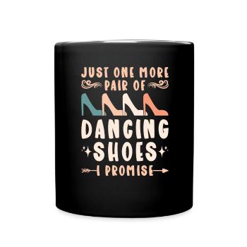 Tanzen Spruch Ballsaal Paartanz Tanz Tanzfläche - Tasse einfarbig - Schwarz - Vorne