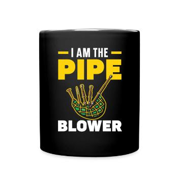 Ich bin der Pfeifenbler Instrument Musiker Dudel - Full Colour Mug - black - Front