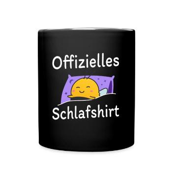 Offizielles Schlafshirt Biene Geschenkidee süß - Tasse einfarbig - Schwarz - Vorne