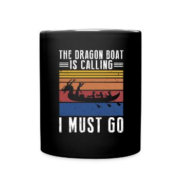 Dragon Boat and Dragon Boat Crew - Full Colour Mug - black - Front