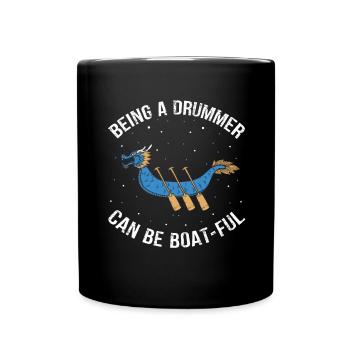 Dragon boating theme for dragon boat paddling - Full Colour Mug - black - Front