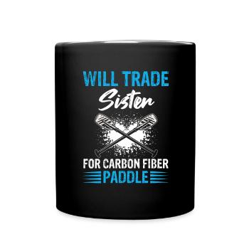 Dragon boating theme for dragon boat paddling - Full Colour Mug - black - Front