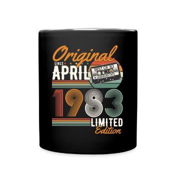 Original seit April 1983 - Tasse einfarbig - Schwarz - Vorne