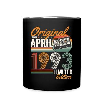 Original seit April 1993 - Tasse einfarbig - Schwarz - Vorne