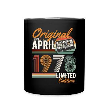 Original seit April 1978 - Tasse einfarbig - Schwarz - Vorne