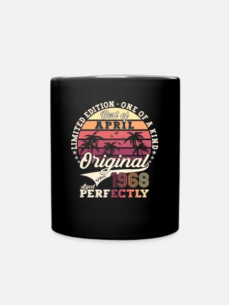 55e anniversaire homme Best of April né en 1968 - Mug uni - noir