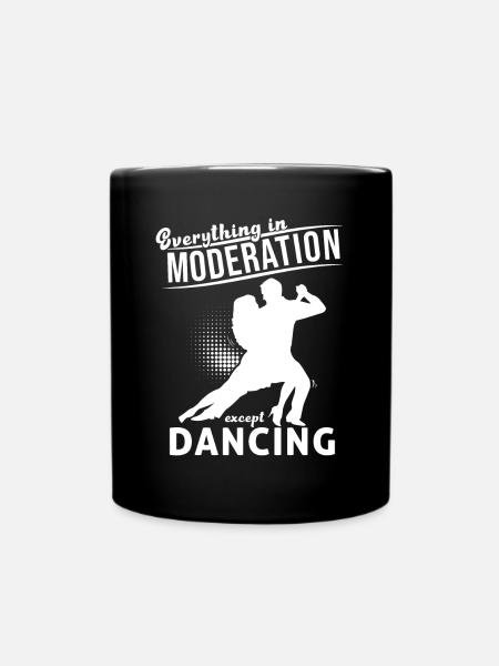 Dancing Slogan Ballroom Couple Dance Dance Floor - Full Colour Mug - black