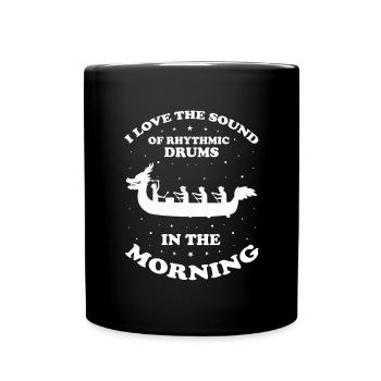 Drachenboot Crew und Drachenbootfahren - Tasse einfarbig - Schwarz - Vorne