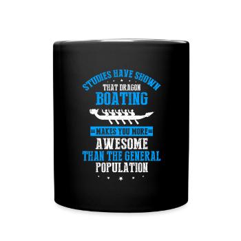 Dragon Boat Paddling for Dragon Boat Race Festival - Full Colour Mug - black - Front