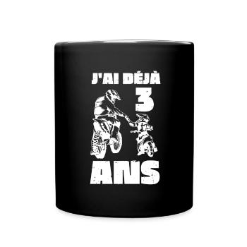 Motocross Moto Père Et Fille Une Équipe pour La - Tasse einfarbig - Schwarz - Vorne