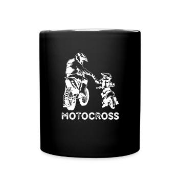 Motocross Moto Père Et Fille Une Équipe pour La - Mug uni - noir - Devant