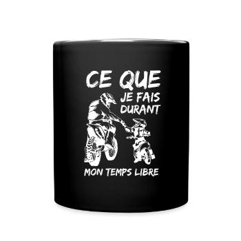 Motocross Moto Père Et Fille Une Équipe pour La - Tasse einfarbig - Schwarz - Vorne