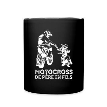 Motocross Moto Père Et Fille Une Équipe pour La - Tasse einfarbig - Schwarz - Vorne
