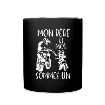 Motocross Moto Père Et Fille Une Équipe pour La - Tasse einfarbig - Schwarz - Vorne