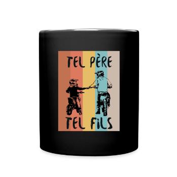 Motocross Moto Père Et Fille Une Équipe pour La - Tasse einfarbig - Schwarz - Vorne