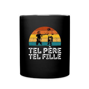 Motocross Moto Père Et Fille Une Équipe pour La - Tasse einfarbig - Schwarz - Vorne