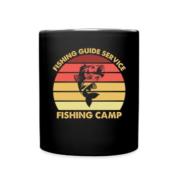 Fishing Guide Service Fishing Camp - - Full Colour Mug - black - Front