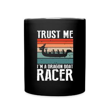 Dragon boating theme for dragon boat paddling - Full Colour Mug - black - Front