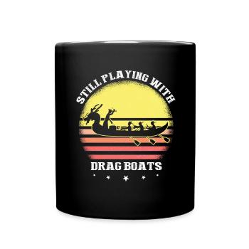 Dragon Boat and Dragon Boat Crew - Full Colour Mug - black - Front