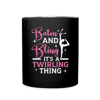 I don't fall, I do random gravity-C - Full Colour Mug - black - Front