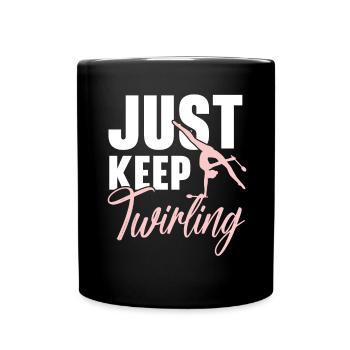 I just keep recruiting Baton Twirler Baton Twir - Full Colour Mug - black - Front