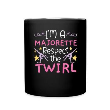 I am a majorette Respect the vortex Bato - Full Colour Mug - black - Front