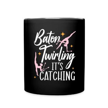Baton Twirling It's Captivating Baton Twirling - Full Colour Mug - black - Front