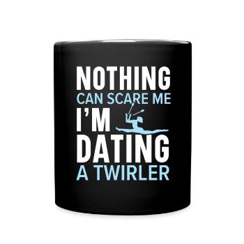 Nothing can scare me, I'm with a Tw - Full Colour Mug - black - Front