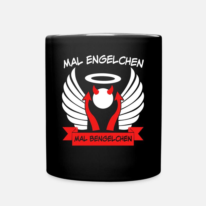 Engel Bengelchen Bengel Heiligenschein - Tasse einfarbig - Schwarz