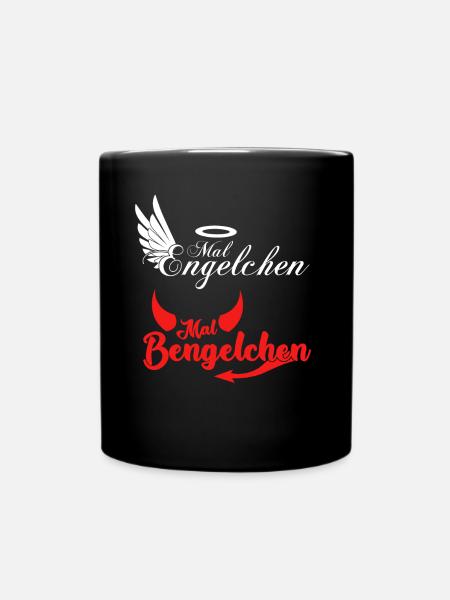 Engel Bengelchen Heiligenschein Bengel - Tasse einfarbig - Schwarz
