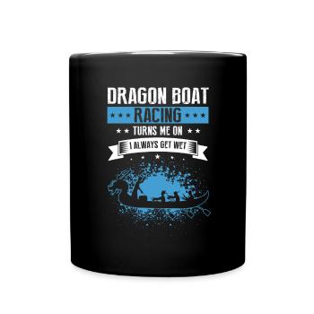 Dragon Boat Paddling for Dragon Boat Race Festival - Full Colour Mug - black - Front