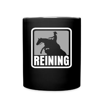 Reining Riding Dressage Western Riding - Mug uni - noir - Devant