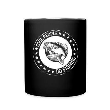 Coole Leute fischen 1 - - Tasse einfarbig - Schwarz - Vorne