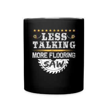 Poseur de tapis de construction de revêtement de sol - Mug uni - noir - Devant