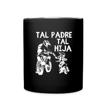 Tal Padre Tal Hijo Motocross Moto Desporte - Tasse einfarbig - Schwarz - Vorne